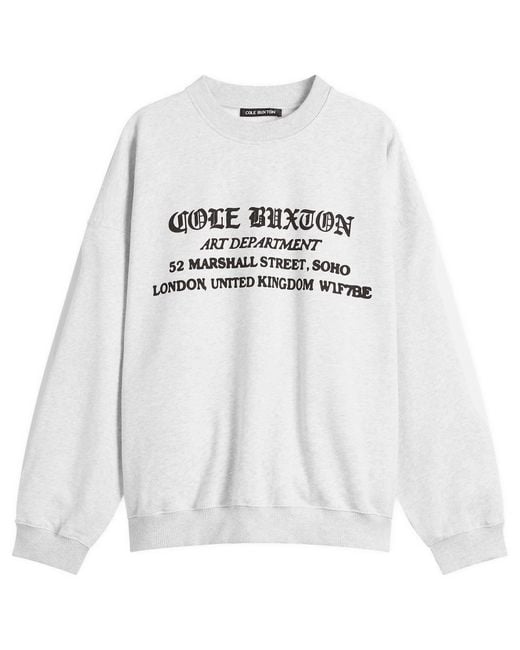 Cole Buxton White Art Department Sweatshirt for men