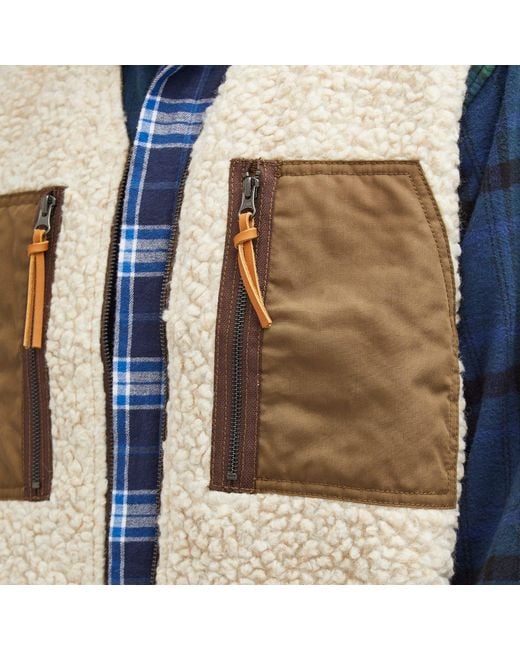 Cafe Mountain Natural Reversible Mountain Fleece Vest for men