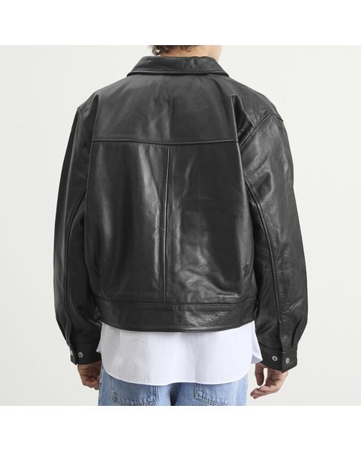 Edwin Leather Dogma Jacket in Black for Men | Lyst Australia