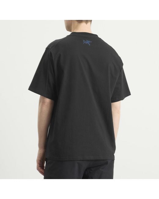 Arc'teryx Black Kragg Cotton Lithographica T-Shirt for men
