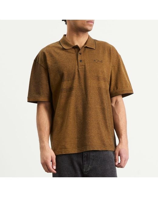 POLAR SKATE Brown Surf Polo for men
