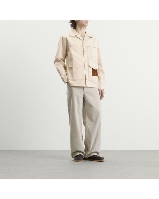 Drole de Monsieur Natural Cotton Shirt Jacket for men