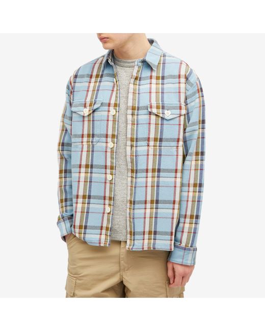 Human Made Blue Checked Overshirt for men