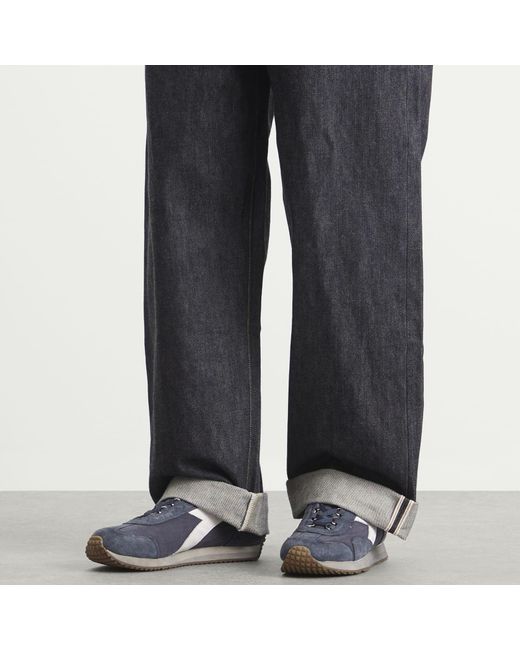 Diadora Blue Equipe Canvas Sw Evo Sneaker for men