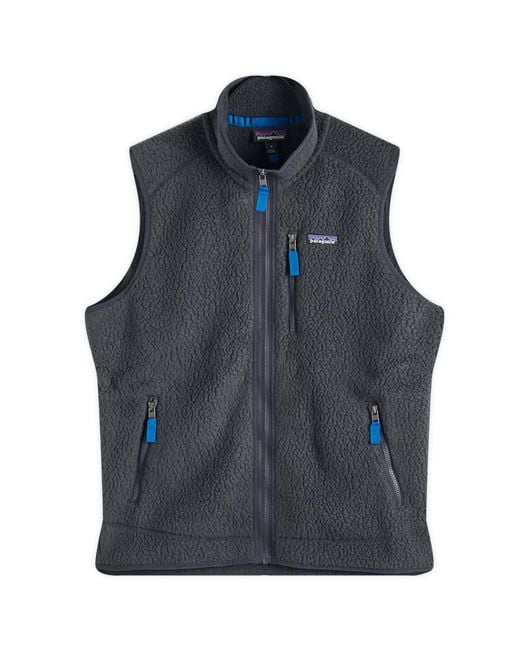 Patagonia Blue Retro Pile Fleece Vest for men