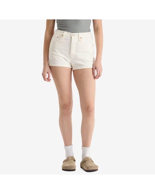 Levi's White Levis 501 Original Shorts