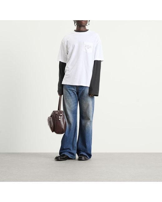 Acne White Small 1996 Short Sleeve T-Shirt for men