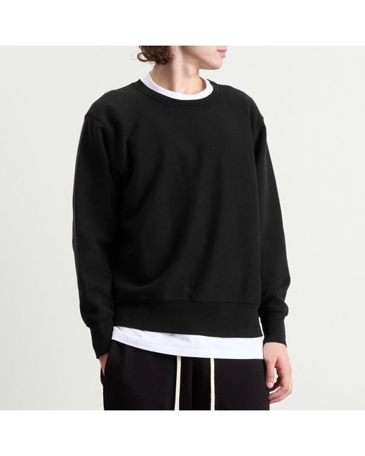 Les Tien Black Heavyweight Banded Mock Neck Polo for men
