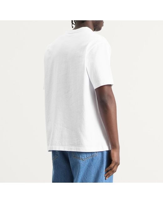 by Parra Blue Reading The Square T-Shirt for men