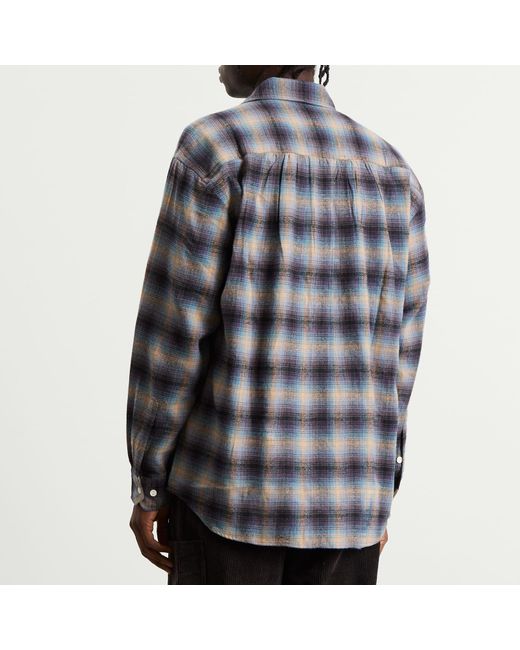 FRIZMWORKS Gray Flannel Check Work Shirt for men