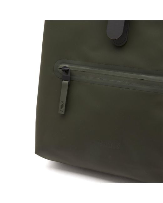 Rains Green Rolltop Rucksack for men