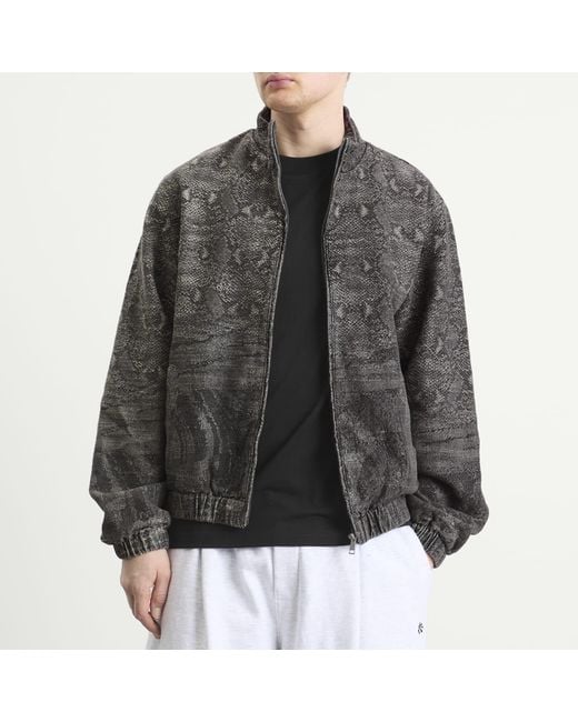 Daily Paper Gray Snake Track Jacket for men