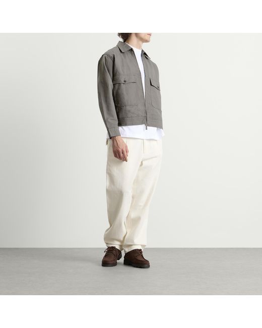Universal Works Gray Linen Slub Weave S130 Jacket for men