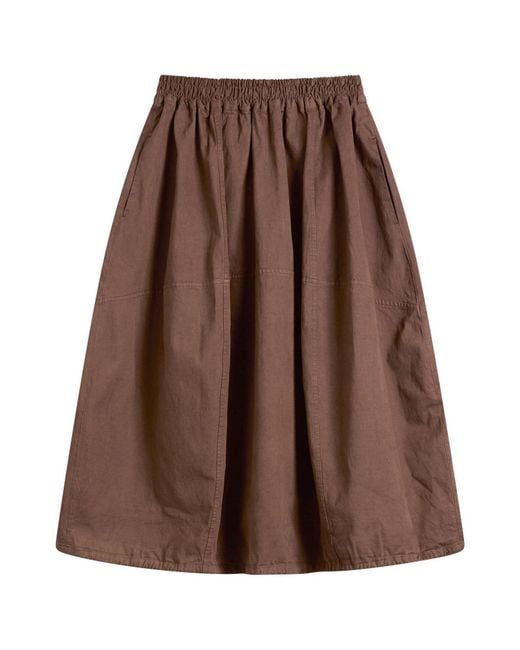 YMC Brown Parachute Midi Skirt