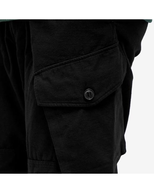 FRIZMWORKS Black Backsatin Royal Combat Trousers for men
