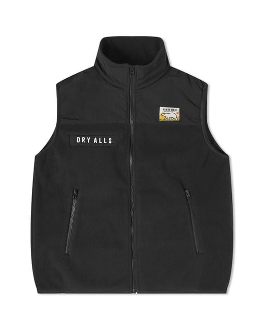 Human Made Black Fleece Vest for men