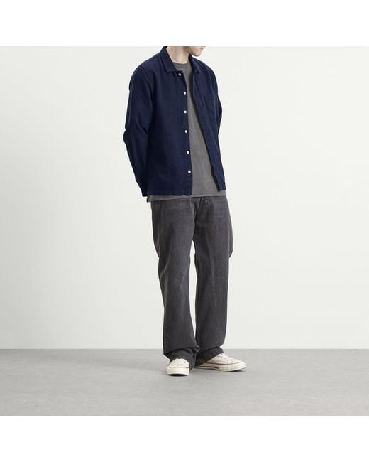 Folk Blue Patch Shirt for men