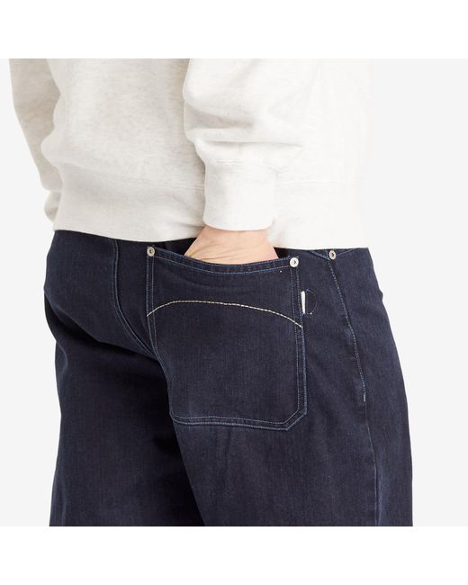Folk Blue Barrel Leg Jean for men