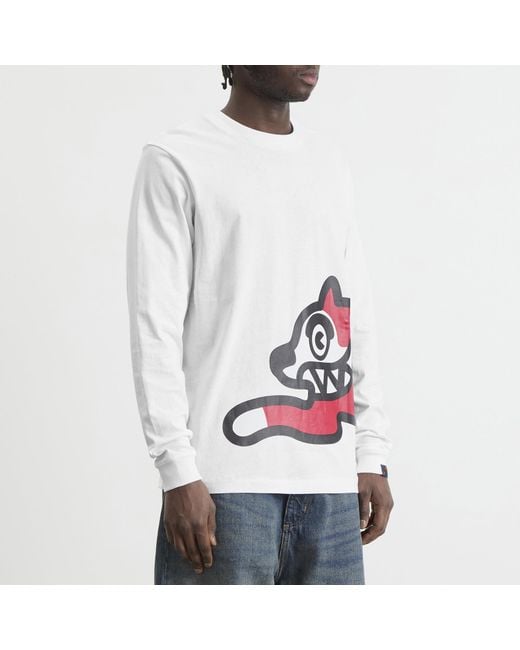ICECREAM White Jumbo Running Dog Long Sleeve T-Shirt for men
