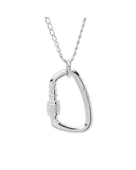 A.P.C. Metallic Lock Necklace for men