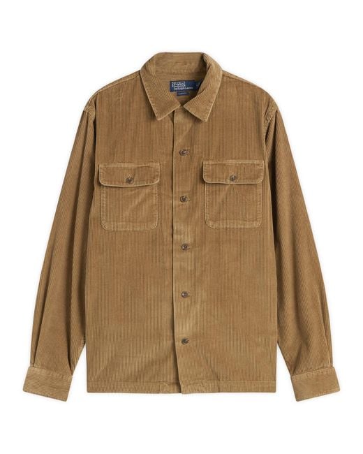 Polo Ralph Lauren Green Corduroy Overshirt for men