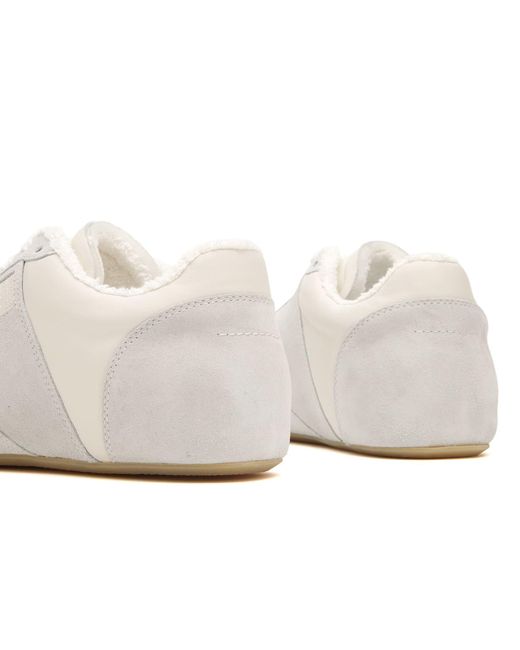 Maison Margiela White Mm6 Leather Ergomonic Sneaker for men