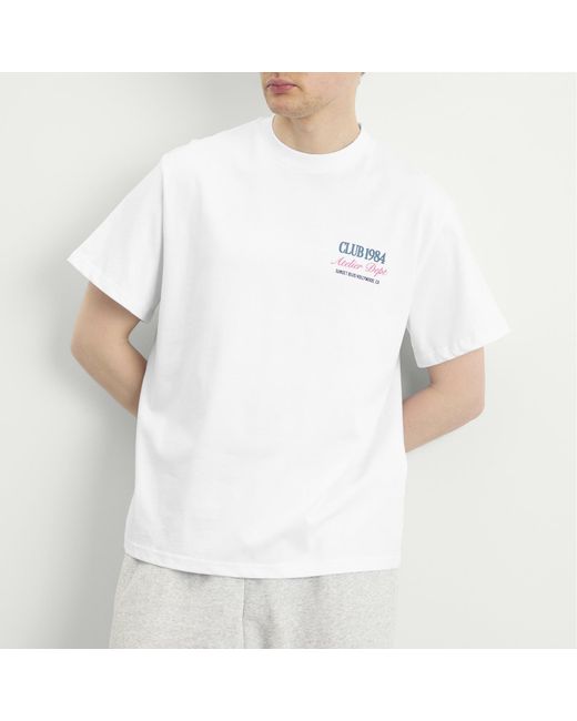 Club 1984 White Sunset Blvd T-Shirt for men