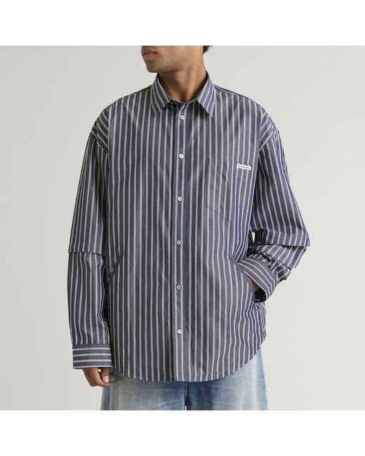 Acne Blue Satero Double Sleeve Shirt for men