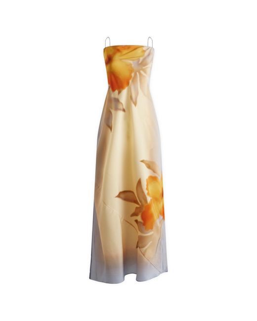 SIR. Serene Slip Midi Dress in Metallic | Lyst