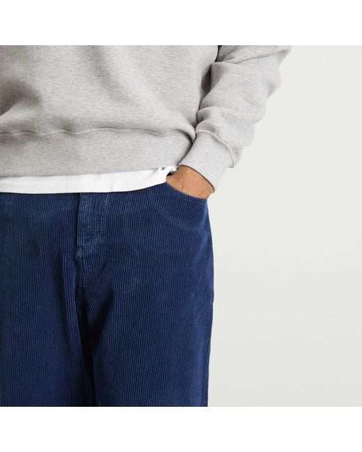 Folk Blue Barrel Leg Pant for men