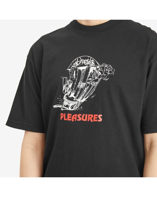 Pleasures Black X Fat Beats 9Th Street T-Shirt for men