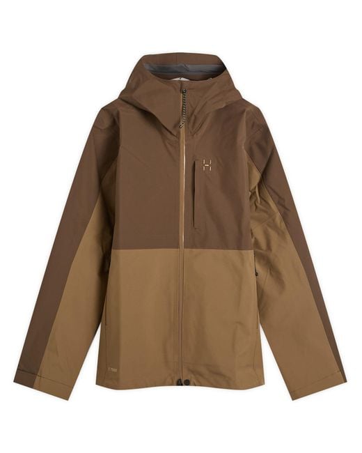 Haglöfs Brown Front Proof Ii Waterproof Jacket for men