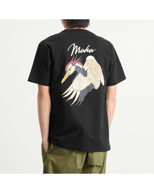 Maharishi Black Year Of The Crane T-Shirt for men