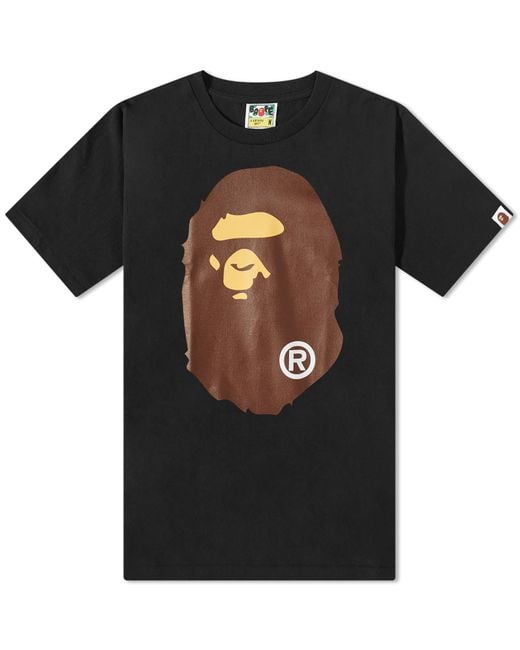 A Bathing Ape Black Classic Big Ape Head T-Shirt for men