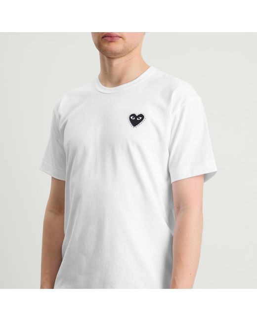COMME DES GARÇONS PLAY White Studded Heart T-Shirt for men