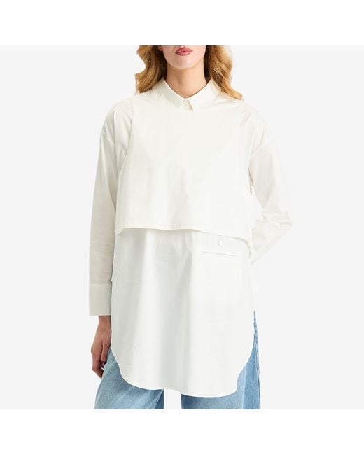 Stel White Double Layer Poplin Shirt