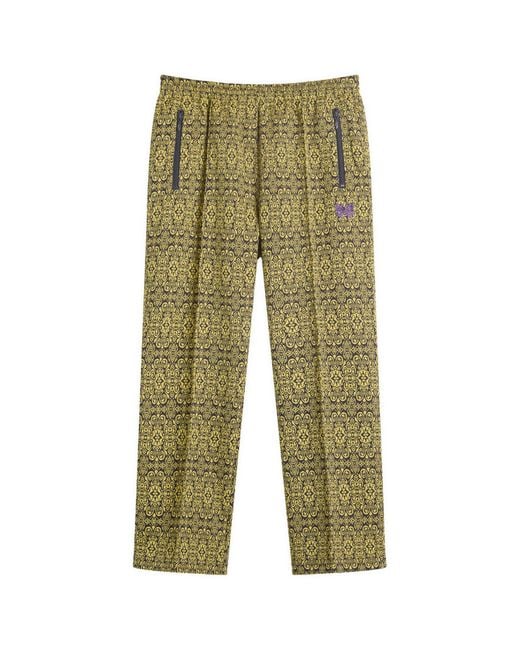 Needles Men's Green Poly Jacquard Track Pants