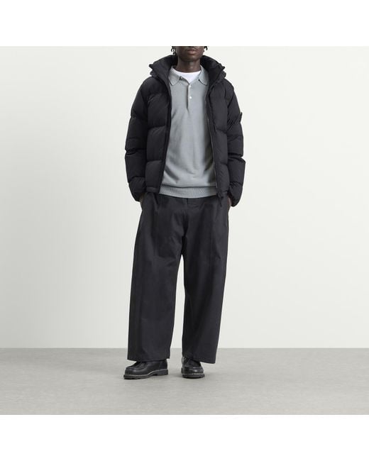 Stone Island Black Matt Ripstop Cordura Down Jacket for men