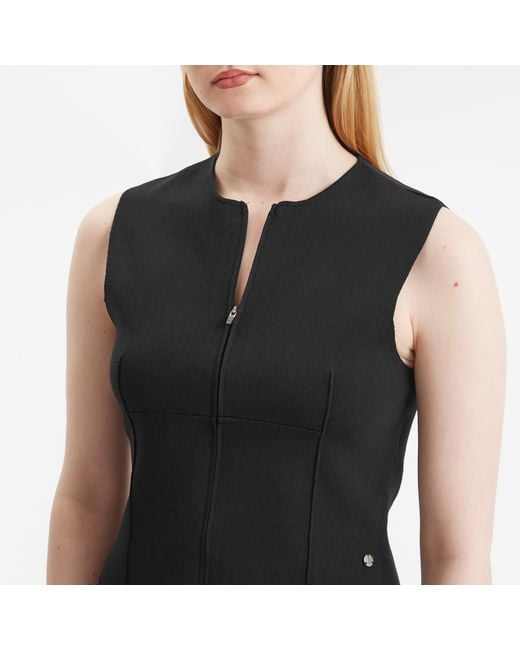 Stel Black Zip Up Power Knit Vest