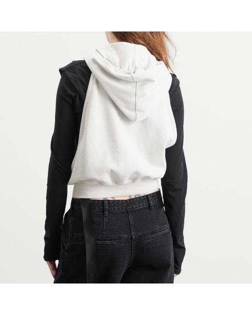 Rick Owens White Cyclops Gimp Sleeveless Hoodie