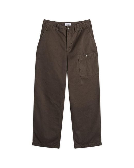 Stone Island Gray Marina Batavia-Tc Pocket Trousers for men