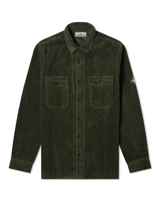 Stone Island Cord Overshirt in Green for Men | Lyst UK