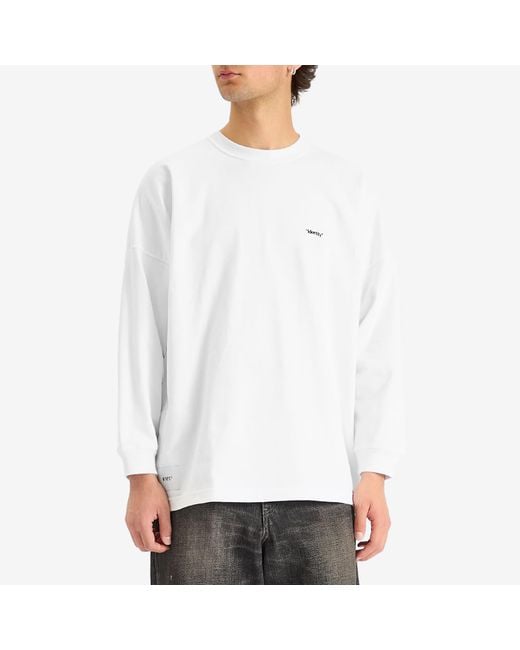 WTAPS Identity Long Sleeve T-Shirt in White for Men | Lyst