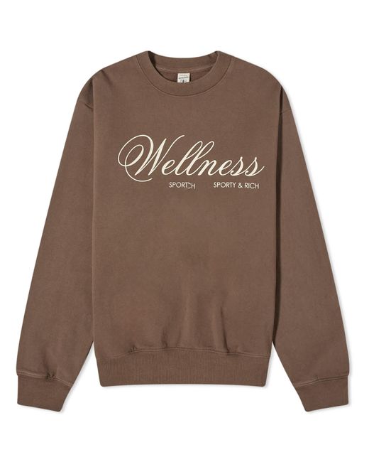 Sporty & Rich Brown Carlyle Crew Sweat for men