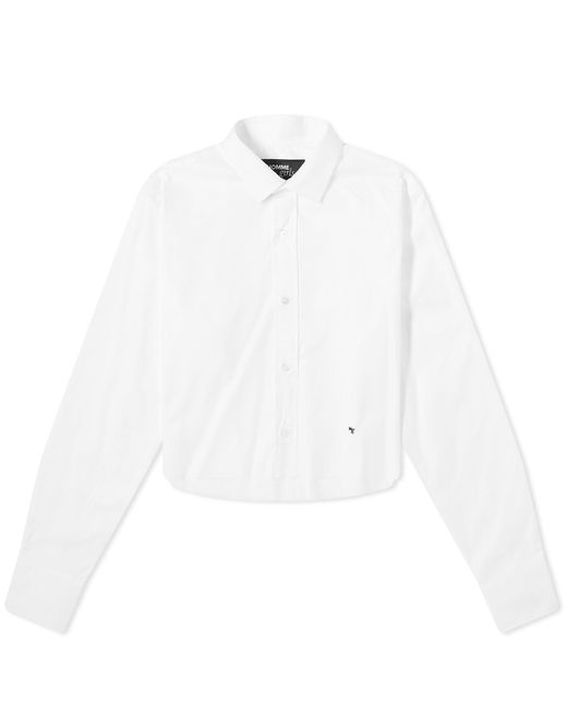 HOMMEGIRLS White Cropped Shirts