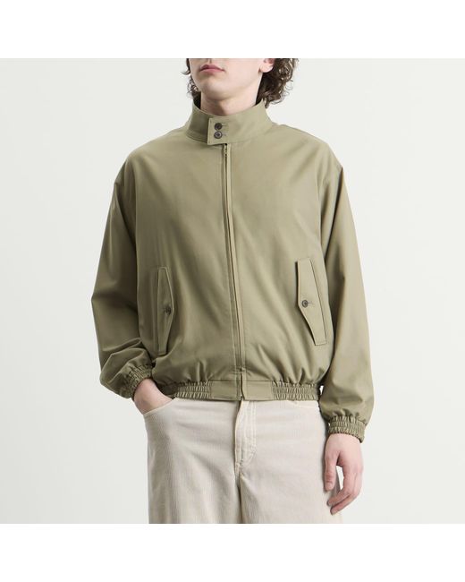 Auralee Green Tropical Wool Zip Blouson for men