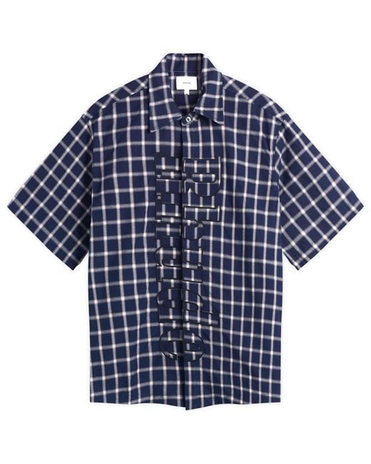 Chemise Homme Vintage From... - Couleur Bleu, Or Et Blanc - À Boutons, Occasion Très Bon état