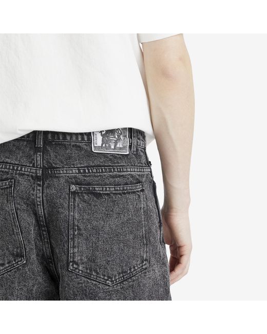 Heresy Gray Stearne Denim Shorts for men