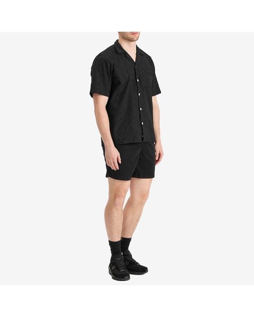 Forét Black Leo Paisley Shirt for men