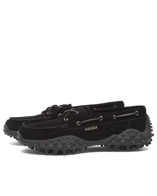 Eytys Black Mistral Suede Boat Shoes for men